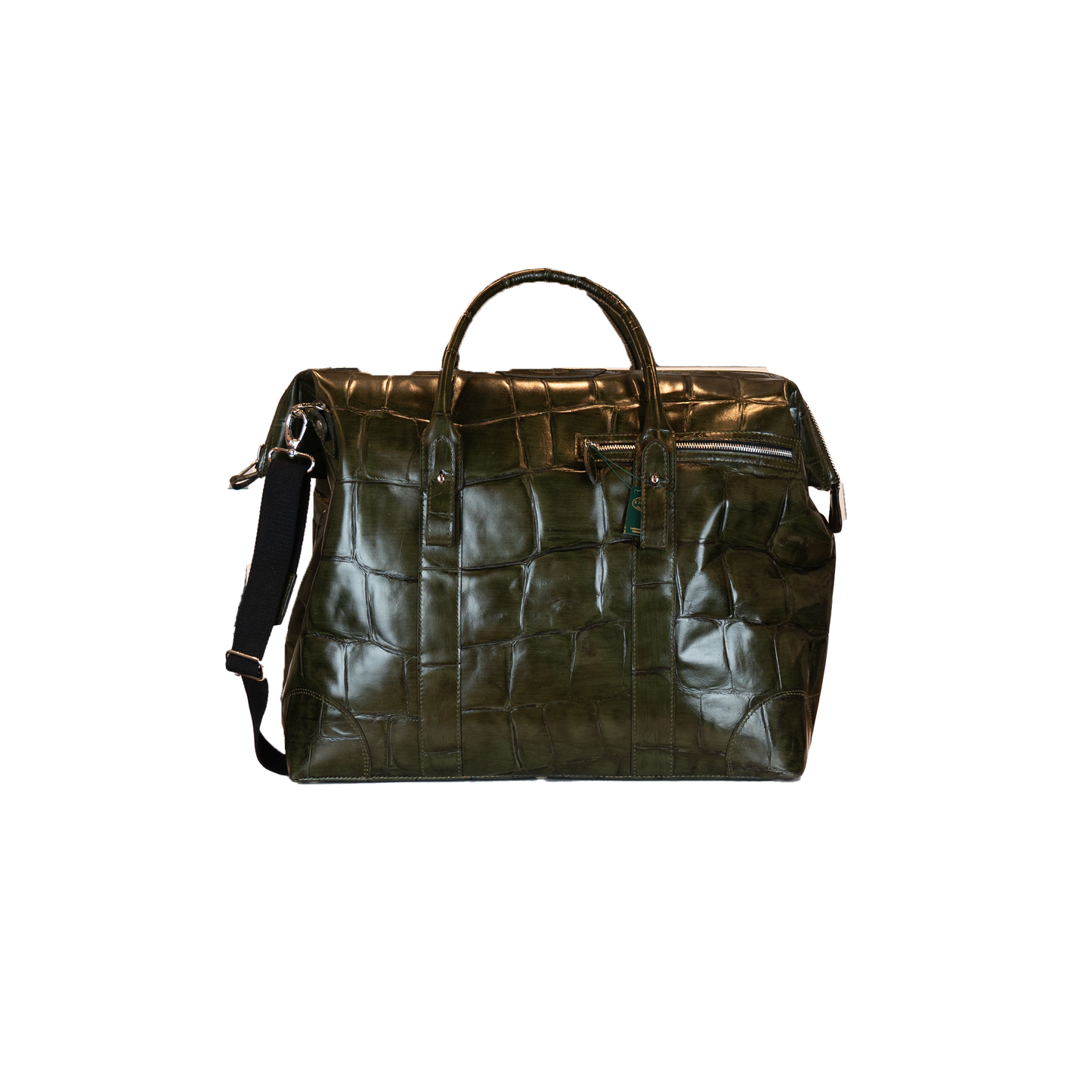 Crocodile print travel bag