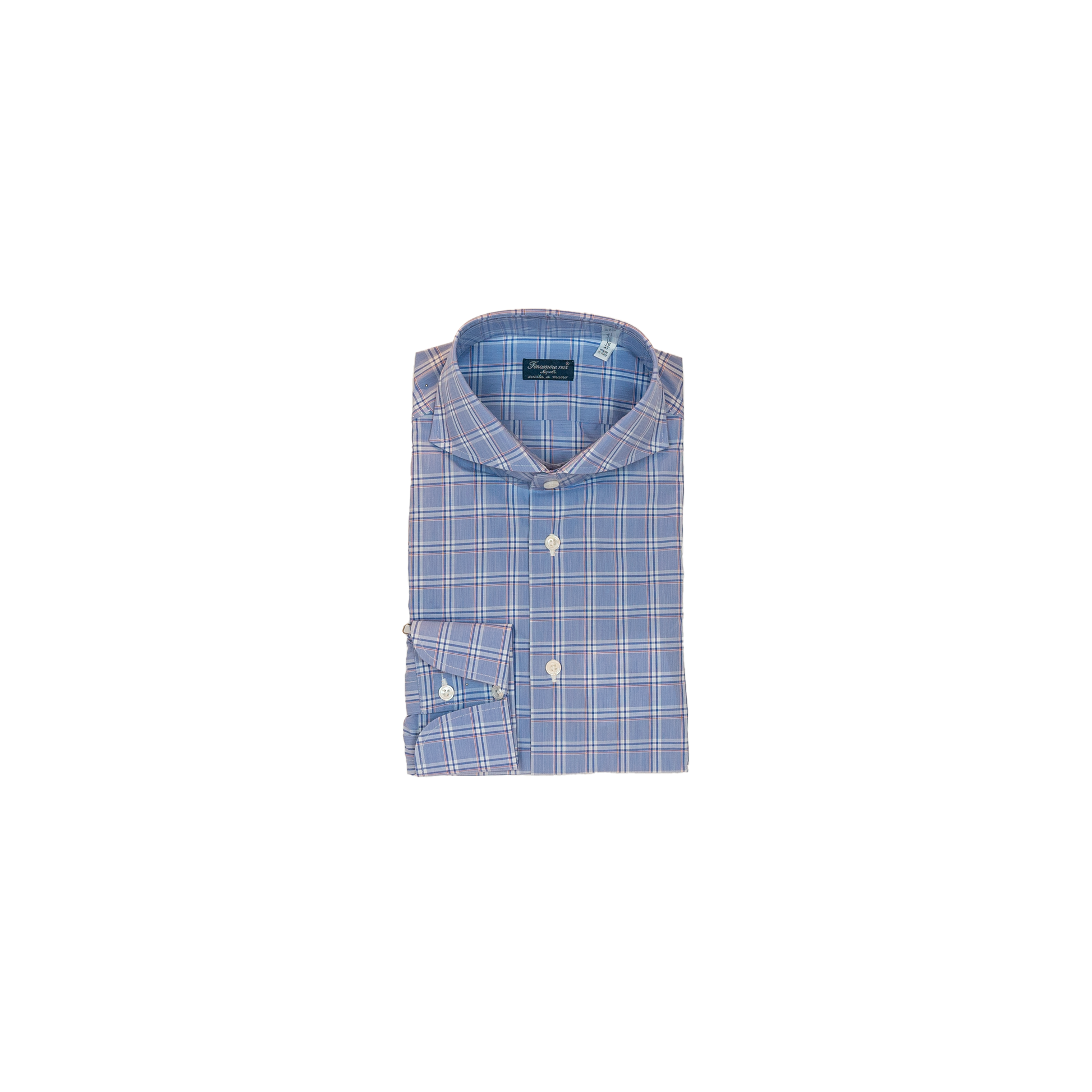 Blue Plaid Finamore Shirt OTTO Uomo Blue Plaid Finamore Shirt OTTO Uomo